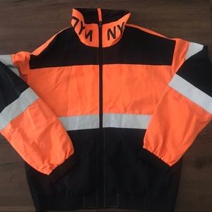 reflective jacket orange & black